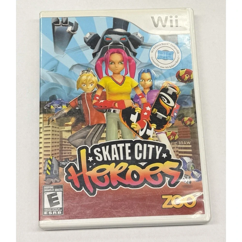 Zoo Games Skate City Heroes Nintendo Wii White Video Game
